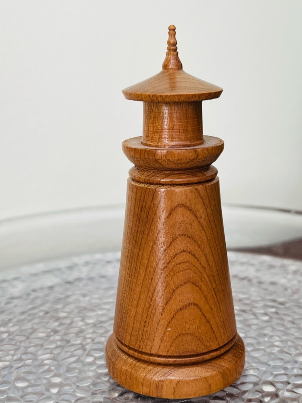Myrtlewood Vintage Handcrafted Turned Wood Lighthouse from Oregon EUC